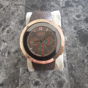 Gucci Authentic 44mm Rose gold and Brown Watch ⌚️
